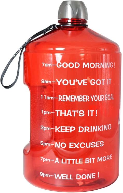 Buildlife 1 Gallon Water Bottle Motivational Fitness Workout With Time