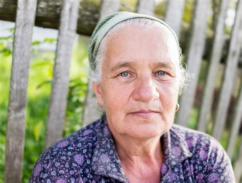 Premium Photo Portrait Of Senior Country Woman Outdoors
