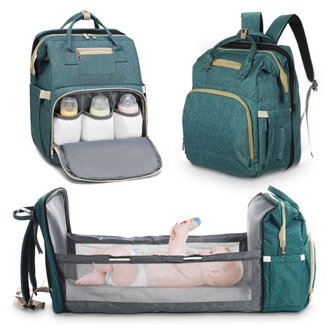 Travel Diaper Bag Backpack Foldable Baby Bedcrib Diaper Backpack