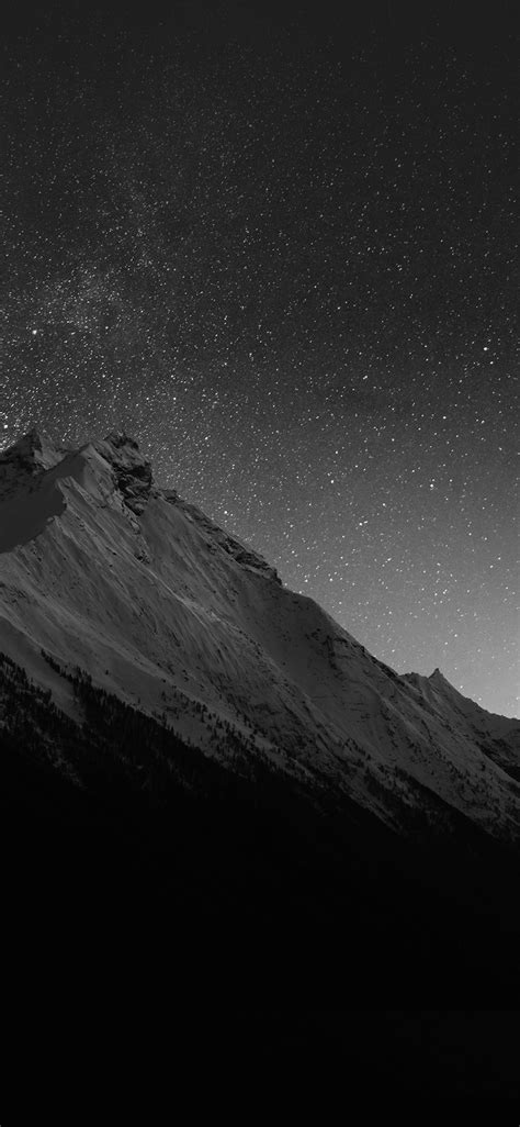 Apple Iphone Wallpaper Mt90 Mountain Night Snow Dark