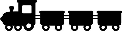 Black Train Silhouette - Free Clip Art