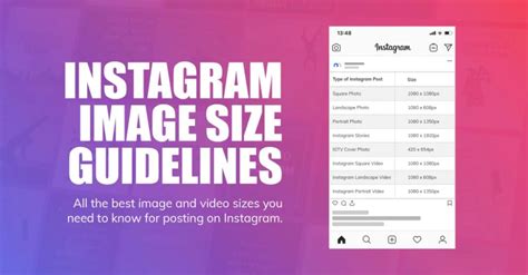 Instagram Photo Size Template Intagem
