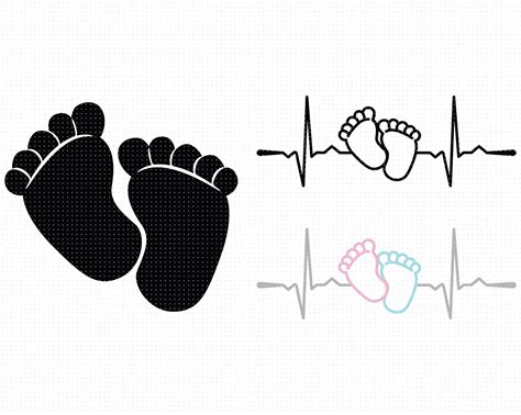 342 Silhouette Baby Feet Svg Free Svg Png Eps Dxf File