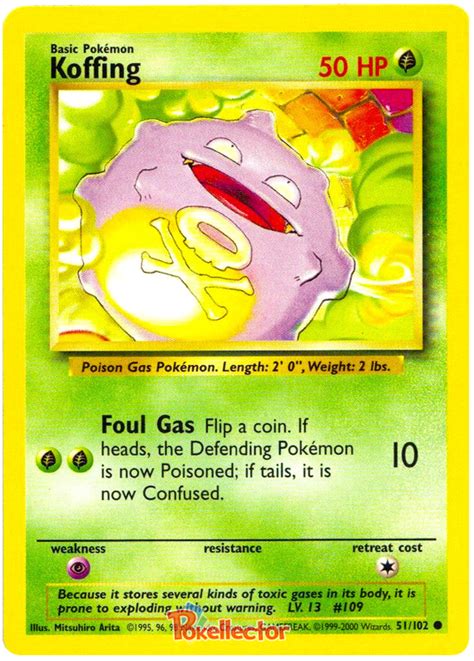 Koffing Base Set 51 Pokemon Card