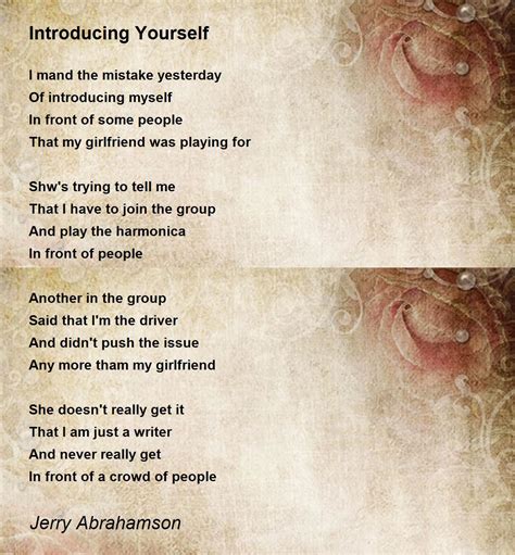 introducing-yourself-poem-by-jerry-abrahamson-poem-hunter