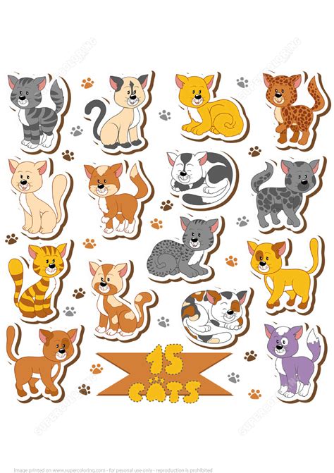 Printable Cat Stickers Printable World Holiday