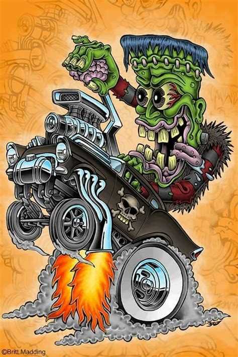 Frankenstein Ed Roth Art Rat Rods Truck Garage Art