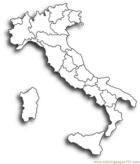 Map Of Italy Colouring Pages (page 2) - Coloring Home