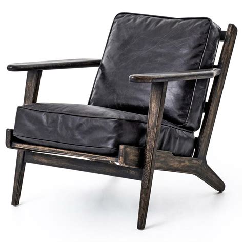 Add chic seating to your space with modern chairs. Mid-Century Modern Brooks Leather Lounge Chair | Zin Home