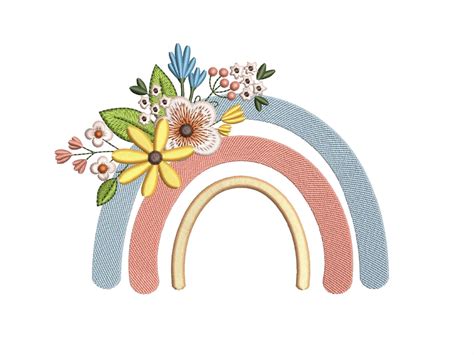 Floral Boho Rainbow · Creative Fabrica