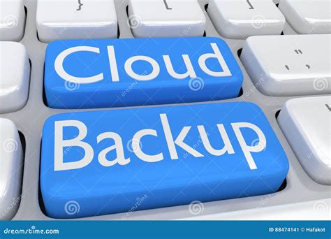Cloud Backup Concept Stock Illustration Illustration Of Computer