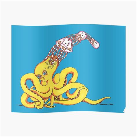 Head Games Octopus Squid Jellyfish Sea Creature Tentacles Poster