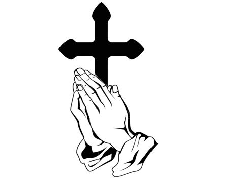Praying Hands And Cross Decal Cross Decal Praying Hands Etsy