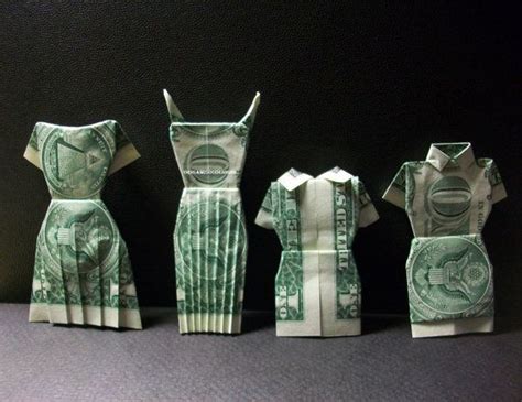 Dress Money Origami Womens Clothes Made Of Dollar Bill