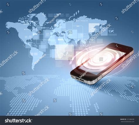 Modern Communication Technology Illustration Mobile Phone