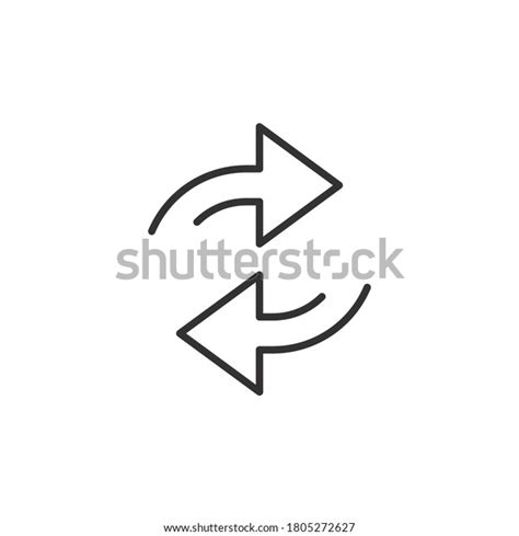 Double Reverse Arrow Replace Icon Exchange Stock Vector Royalty Free