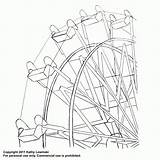 Coloring Ferris Wheel Popular sketch template