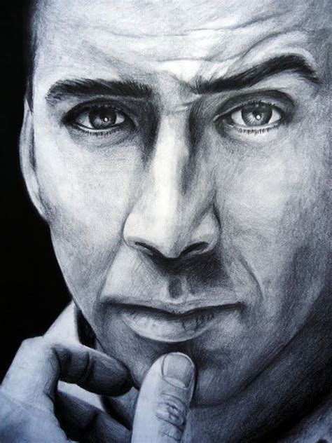 Nicolas Cage Portrait Pencil Drawing Nicolas Cage Portrait
