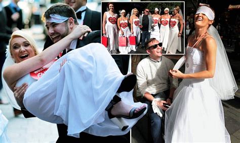 Blindfolded Brides Propose To Strangers At Sydneys Pitt Street Mall