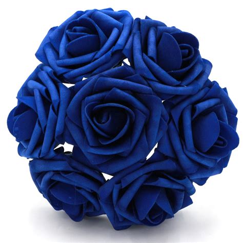 Royal Blue Flowers Wedding Flowers Bridal Bouquet 100 Etsy