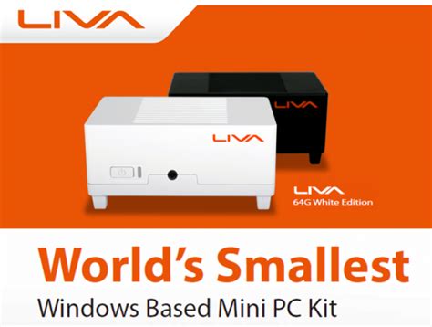 Ecs Liva 64gb Worlds Smallest Windows Based Mini Pc Kit Powered By