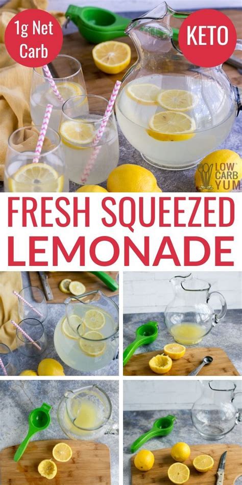 Low Carb Lemonade Recipe Lemonade Recipes Lemon Juice Recipes Real