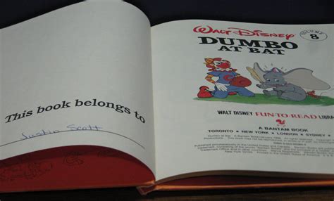 Disney Beginning Reader 08 Dumbo At Bat Bantam 1986 Vintage