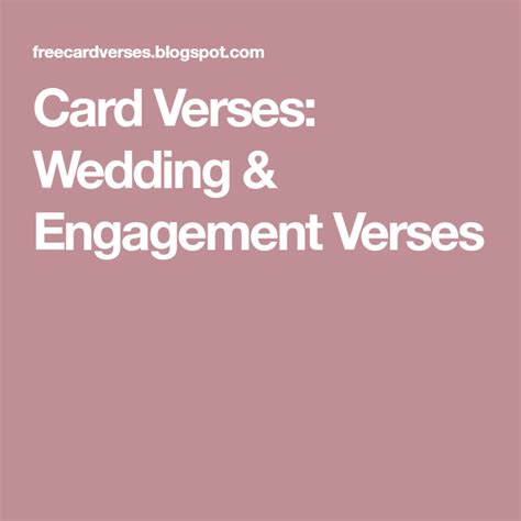 Card Verses Wedding And Engagement Verses Engagement Verses