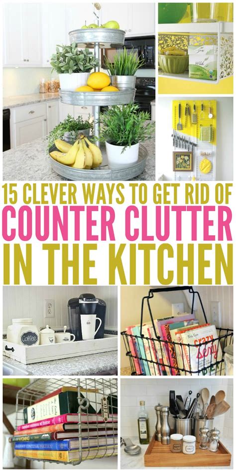 15 Clever Ways To Get Rid Of Kitchen Counter Clutter Kitchen Counter