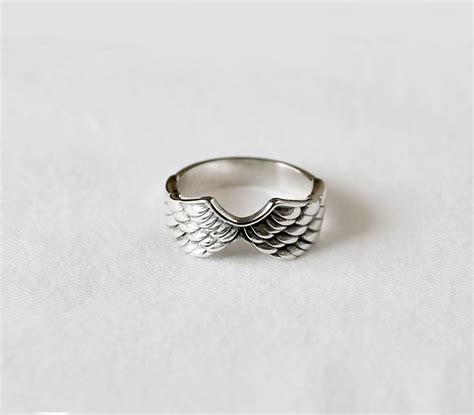 925 Sterling Silver Angel Wing Statement Ring Big Feather Ring On Luulla