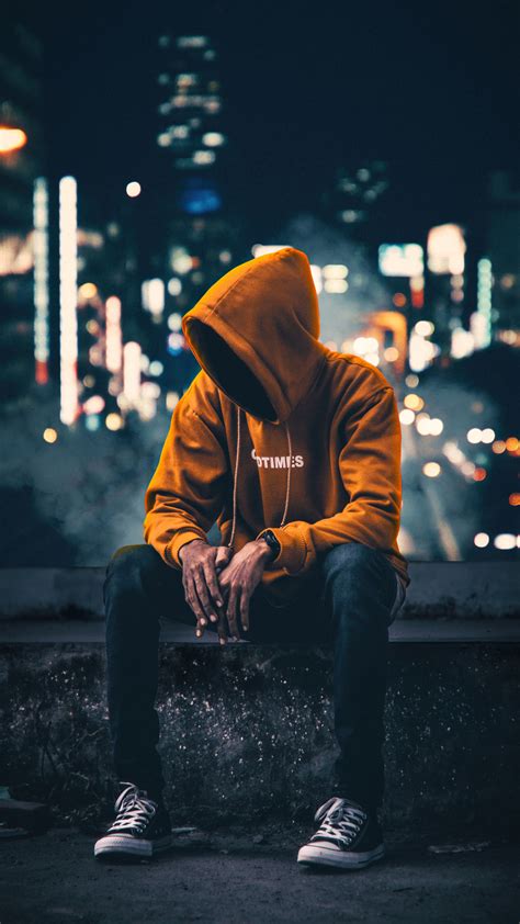 1080x1920 Hoodie Anonymus Boy Sitting Aside 4k Iphone 76s6 Plus