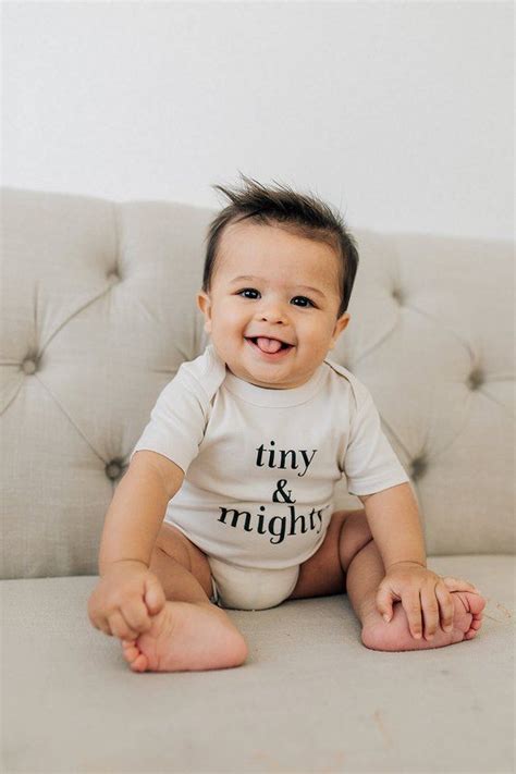 Tiny And Mighty Baby Boy Girl Unisex Infant Toddler Etsy Urban Baby