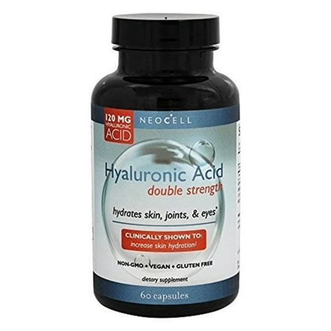 Neocell Double Strength Hyaluronic Acid Vegan Capsules 120mg 60 Ct