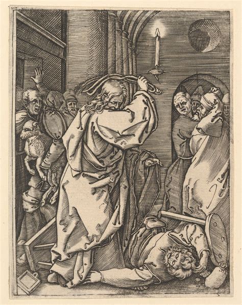 Marcantonio Raimondi | The Cleansing of the Temple; Christ driving the