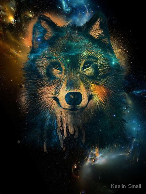 Unique galaxy wolf posters designed and sold by artists. Galaxy Wolf Art Print by Keelin Small in 2021 | Galaxy ...