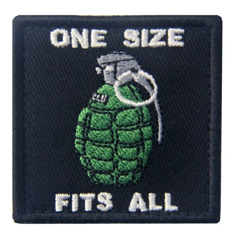 Tactical One Size Fits All Hand Grenade Embroidered Morale Applique