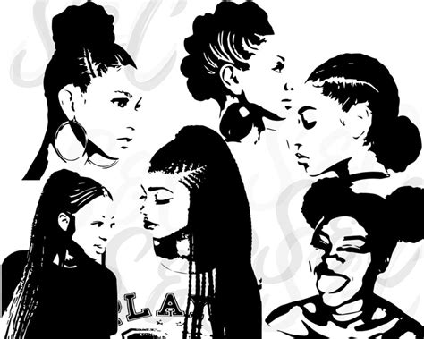 Black Hairstyles Svg Bundle Of 6 Logo Design Brand Identity Etsy