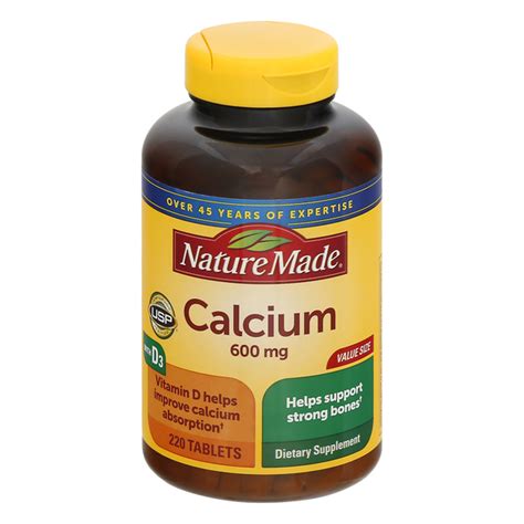 Save On Nature Made Calcium With Vitamin D3 600 Mg Dietary Supplement