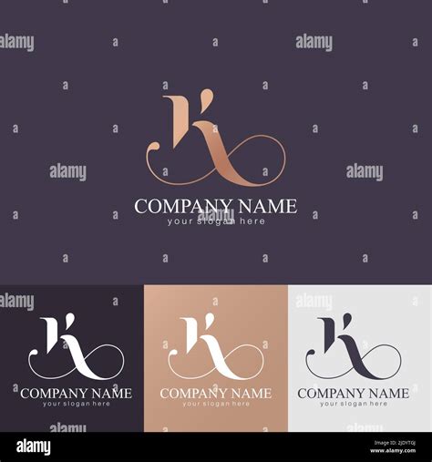 K Letter Monogram Elegant Luxury K Logo Calligraphic Style Corporate Identity And Personal