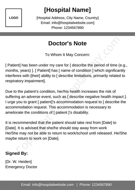 The Doctors Note Is Shown In This Document