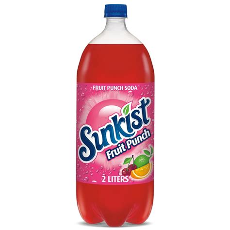Sunkist Fruit Punch Soda 2 L Bottle