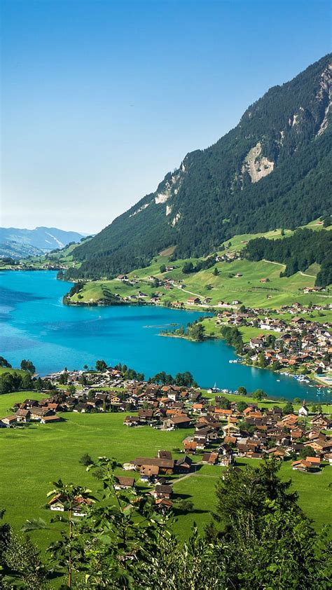 Canton Of Obwald Lake Lungern Switzerland Lungern Switzerland Hd