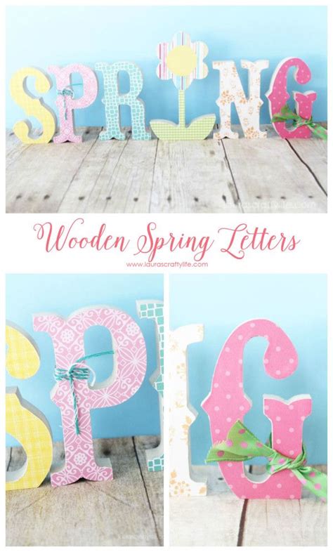 Wooden Spring Letters Wooden Letters Decorated Spring Diy Spring