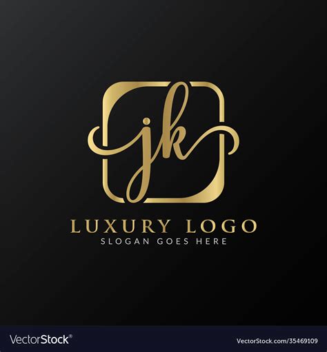 Creative Letter Jk Logo Design Template Initial Vector Image