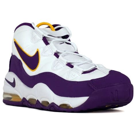 Nike Air Max Uptempo Mens Size Basketball Shoes White Court Purple