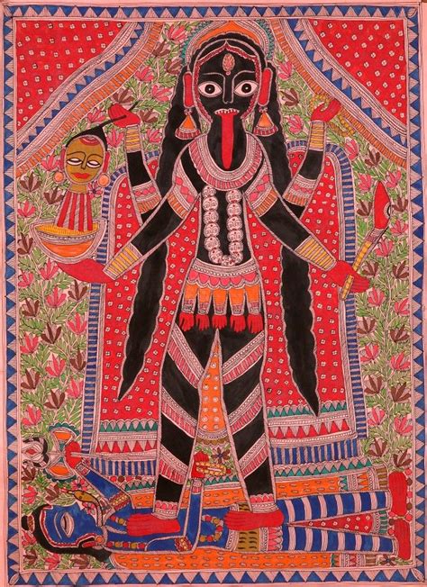 Goddess Kali Ancient Paintings Matchbox Art India Art