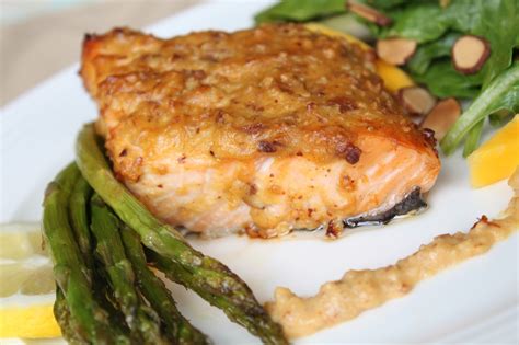 Once the mushrooms are light brown, flip and cook on the second side for 3 more minutes. Almond Crusted Salmon with Roasted Asparagus and Mango ...