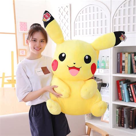 Big Size Pokemon Plush Pikachu Plushies Doll Cute Anime Etsy