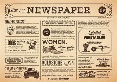 Download Old Newspaper Vector Vector Art Choose From Over A Million