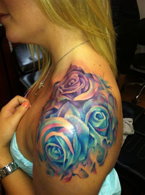Red rose tattoo design around the neck 31. 60 Beautiful Rose Tattoo Inspirations